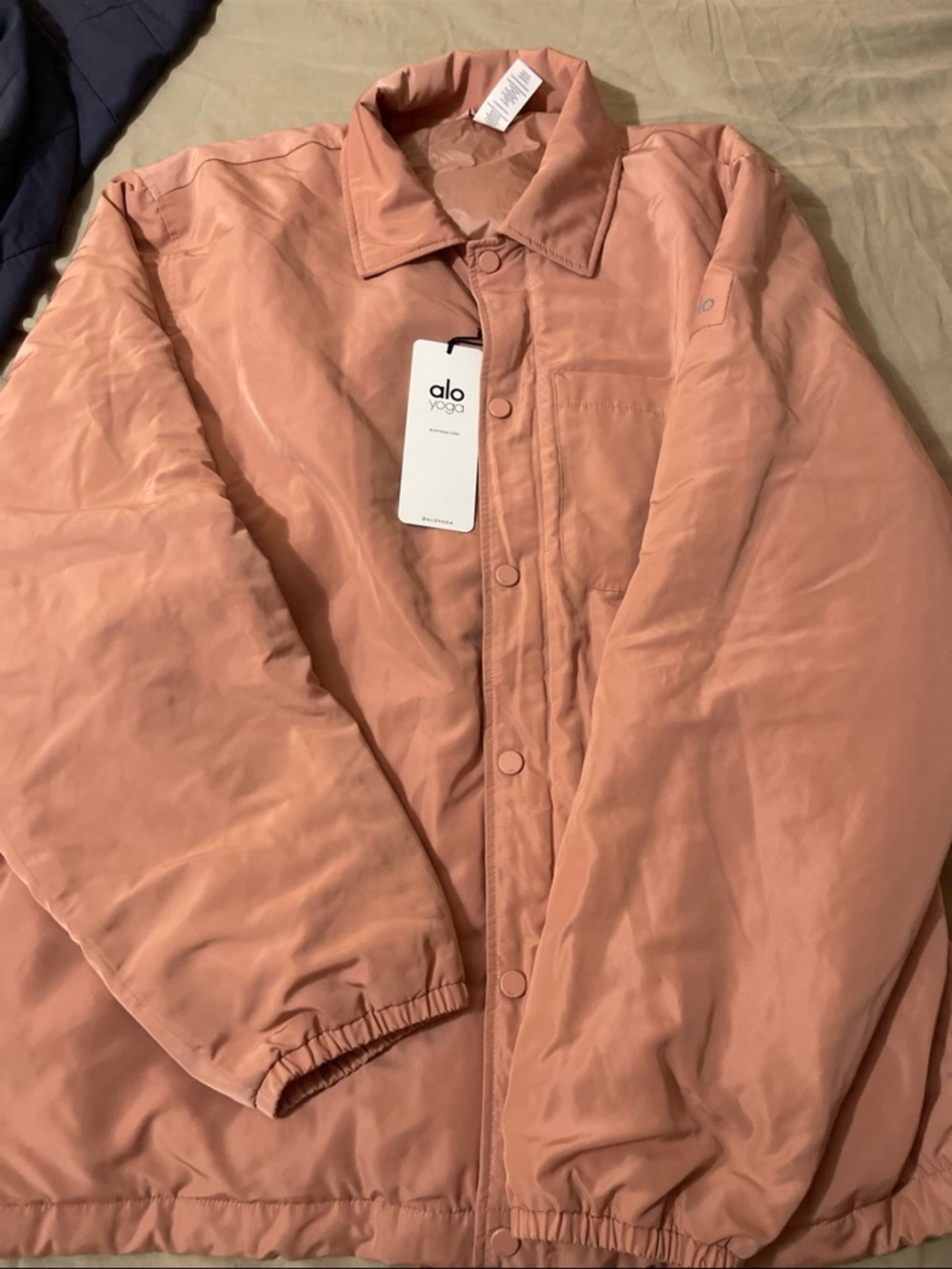 ALO Yoga Men's Puffer Jacket in Rose Tan